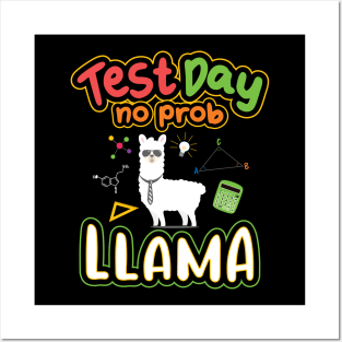 Teachers Test Day No Prob Llama Testing Posters and Art